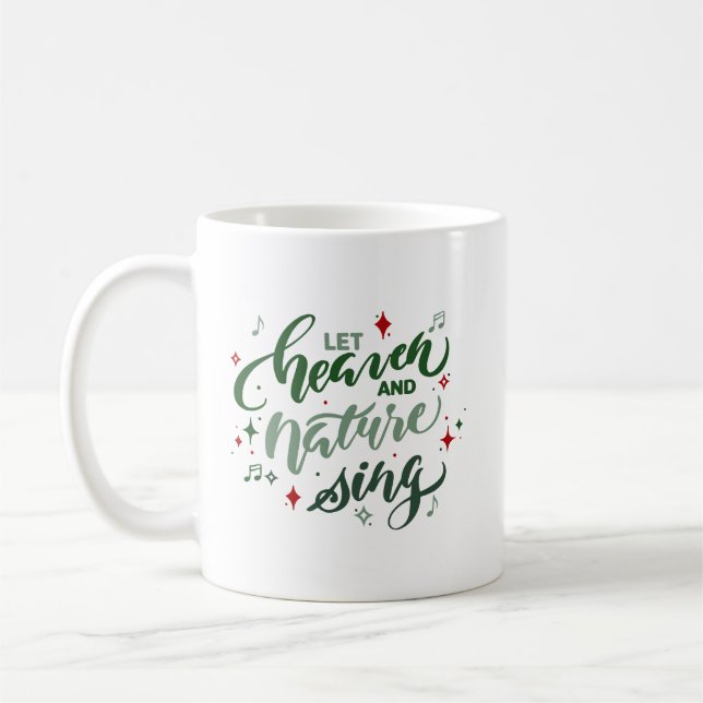 Caneca De Café Let Heaven and Nature Sing Christmas Coffee Mug (Esquerda)