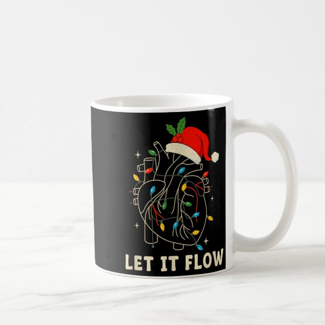 Caneca De Café Let It Flow Funny Anatomical Heart Christmas, Medi (Direita)