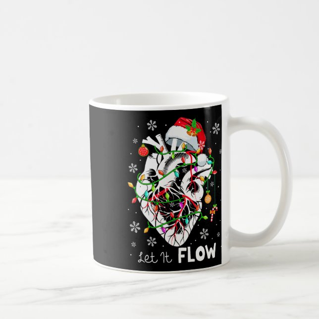 Caneca De Café Let It Flowing Xmas Anatomy Santa Heart Part Cardi (Direita)