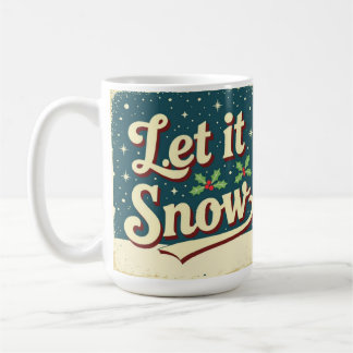 Caneca De Café Let it snow Christmas cute holiday quote