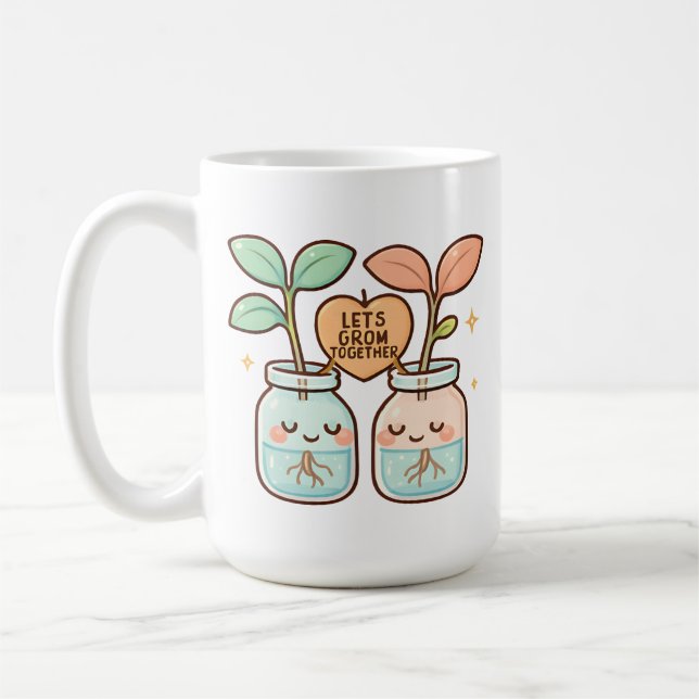 Caneca De Café Let’s Grow Together (Esquerda)