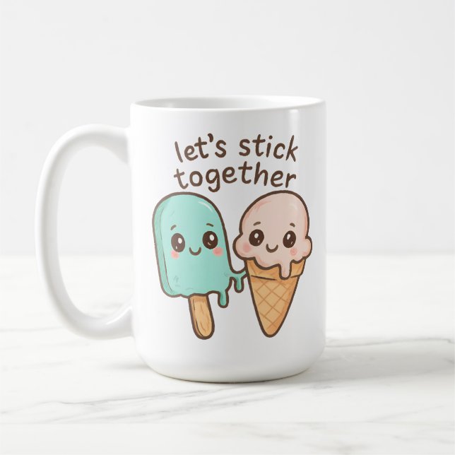 Caneca De Café Let’s Stick Together (Esquerda)