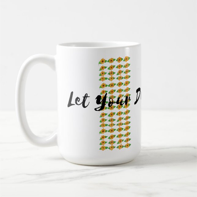 Caneca De Café 🌸 "Let Your Dreams Blossom" (Esquerda)