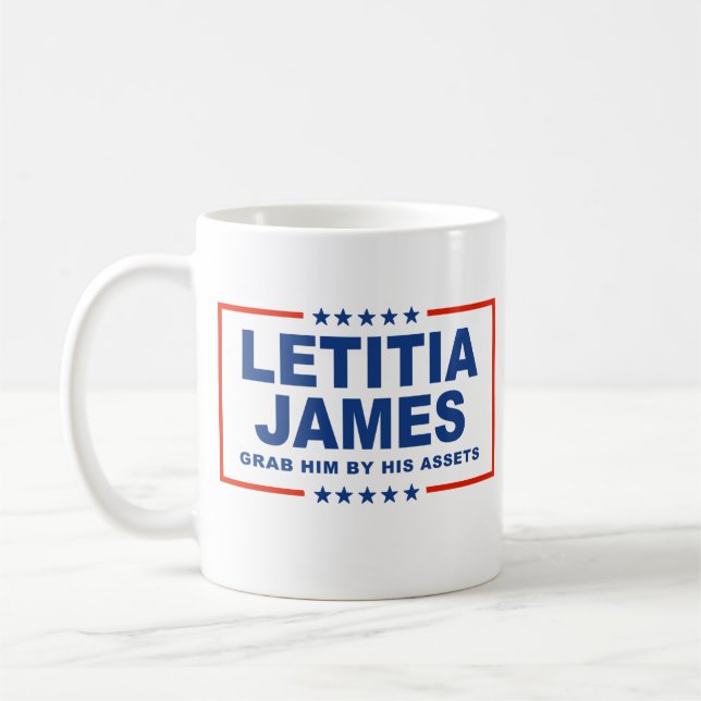 Caneca De Café Letitia James - Agarre-o pelos seus bens (Esquerda)
