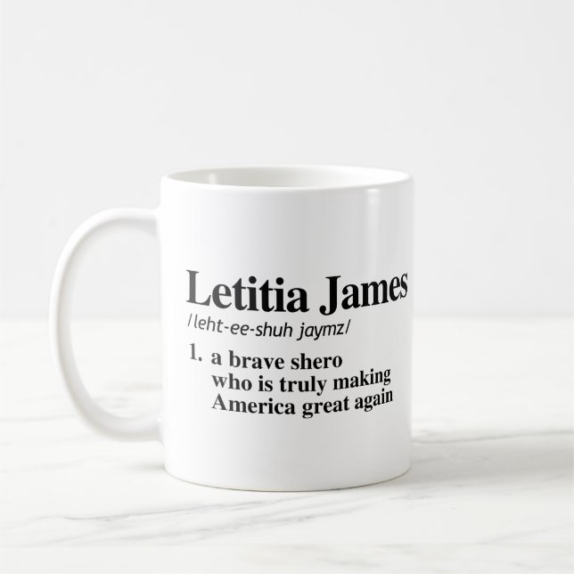 Caneca De Café Letitia James Definition - Um xero corajoso (Esquerda)