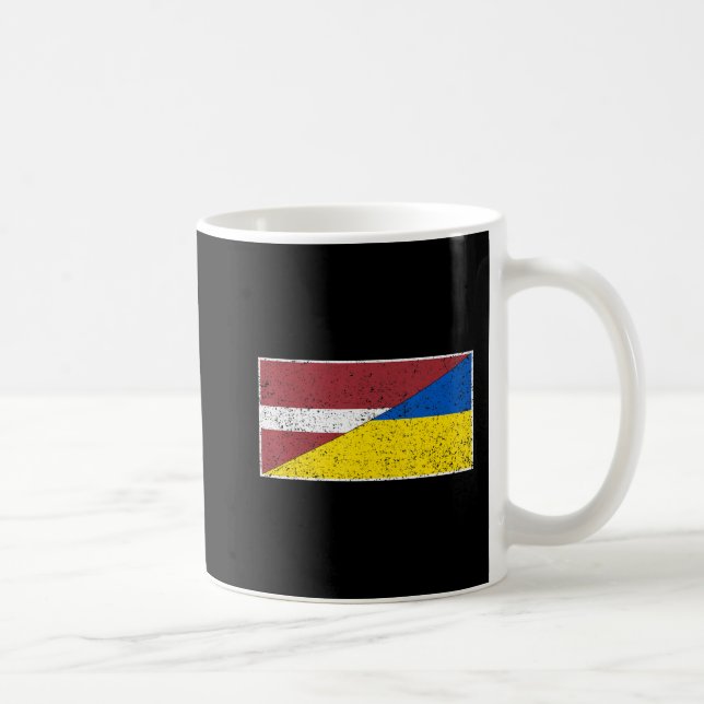 CANECA DE CAFÉ LETÓNIA UCRÂNIA, PAVILHÃO LETÃO UCRANIANO (Direita)