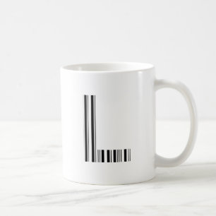 Caneca De Café LETRA CÓDIGO DE BAR L Primeiro Padrão de Código de