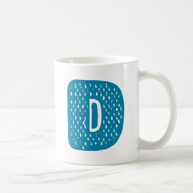 Caneca De Café Letra D Design. (Direita)