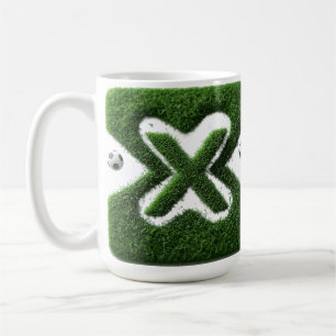 Caneca De Café Letra de Grama Moldada Com Bolas de Futebol