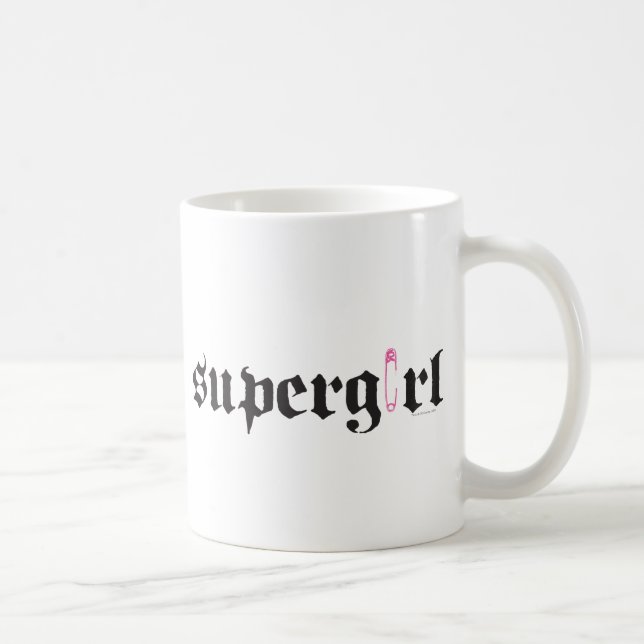 Caneca De Café Letra do Pin de segurança de Supergirl (Direita)