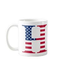 Letra H Patriotic Mug