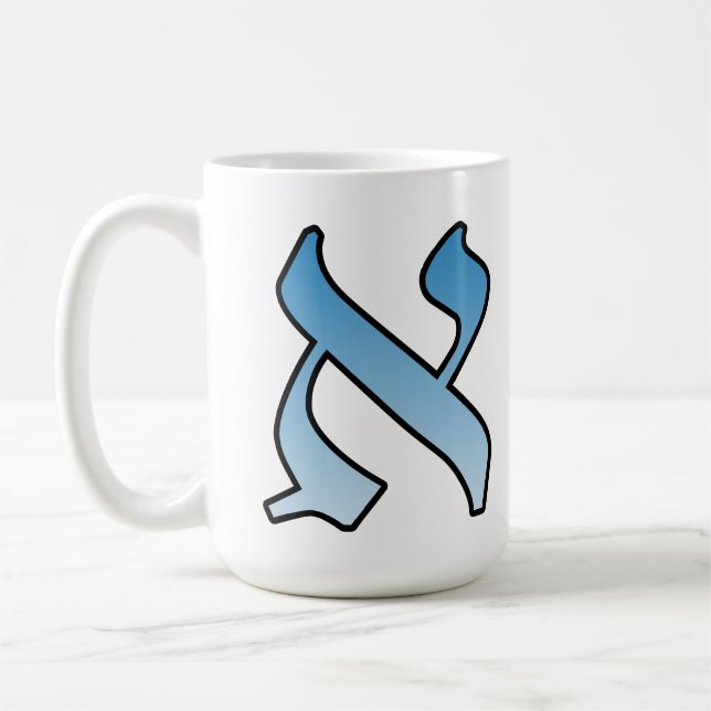 Caneca De Café Letra hebrew alef (Esquerda)