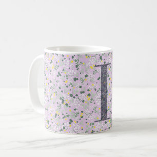 Caneca De Café Letra I, liberdade roxa leve