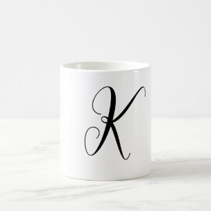 Caneca De Café Letra Inicial de Monograma Presente de Casamento F