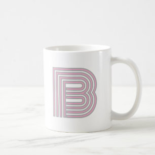 Caneca De Café Letra Inicial de Monograma Simples Minimalista Mod