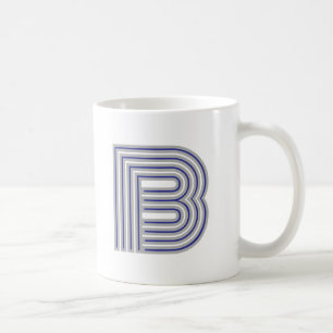 Caneca De Café Letra Inicial de Monograma Simples Minimalista Mod