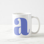 Caneca De Café Letra inicial do monograma moderno em Periwinkle<br><div class="desc">Monograma moderno bonito com a primeira letra de sua escolha,  em roxo periwinkle.</div>