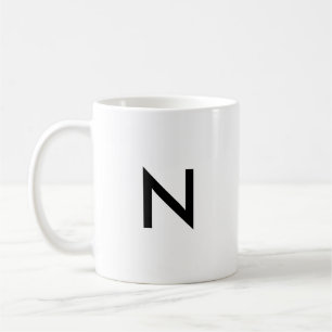 Caneca De Café Letra Inicial Monograma Moderno Elegante Tendência