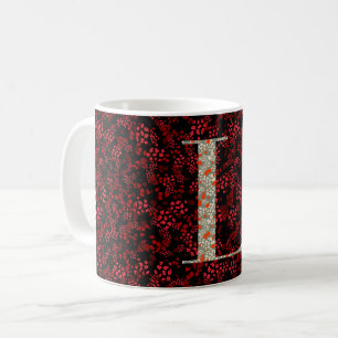 Caneca De Café Letra L vermelha e hambúrdia