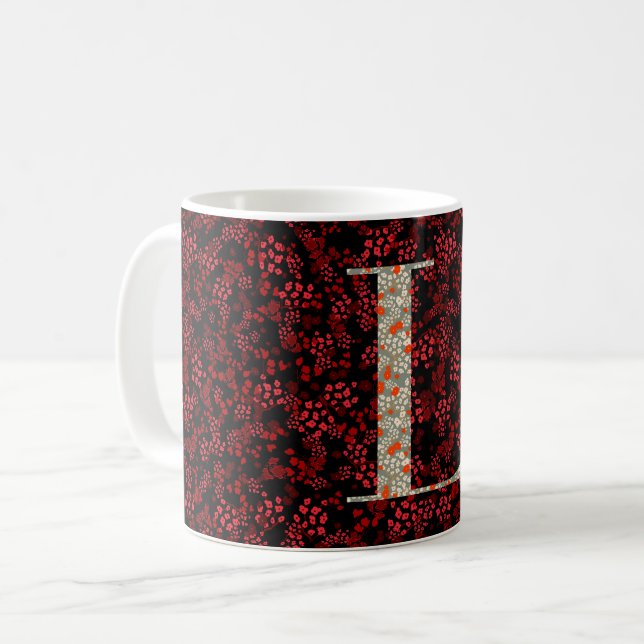 Caneca De Café Letra L vermelha e hambúrdia (Frente Esquerda)
