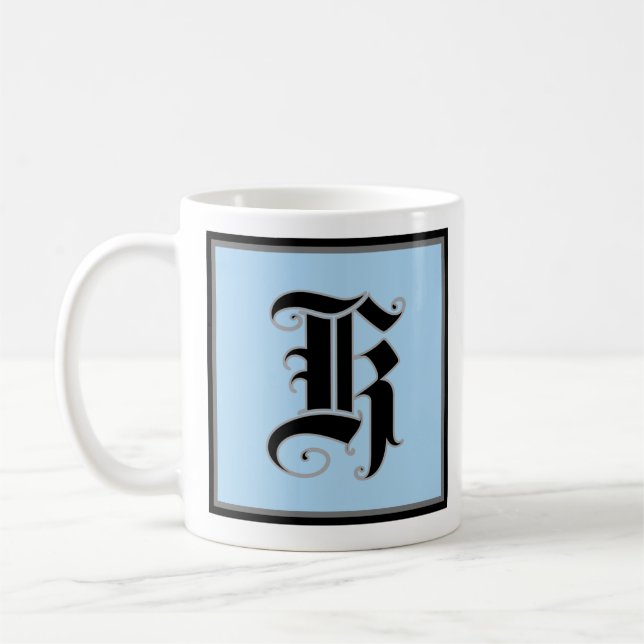 Caneca De Café Letra maiúscula caligráfica K (Esquerda)