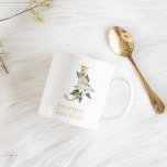 Caneca De Café Letra Moderna Dourada Watercolor J | Monograma<br><div class="desc">Letra Moderna Dourada Watercolor J | Monograma</div>