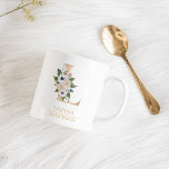 Caneca De Café Letra Moderna Dourada Watercolor L | Monograma<br><div class="desc">Letra Moderna Dourada Watercolor L | Monograma</div>
