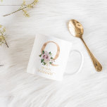 Caneca De Café Letra Moderna Dourada Watercolor Q | Monograma<br><div class="desc">Letra Moderna Dourada Watercolor Q | Monograma</div>