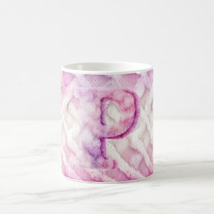 Caneca De Café Letra Púrpura Cor-de-rosa quente P