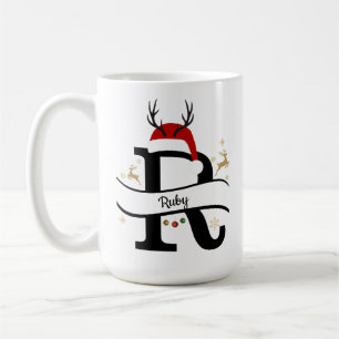 Caneca De Café Letra R Alfabeto Natal
