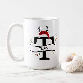 Caneca De Café Letra T Alfabeto Natal