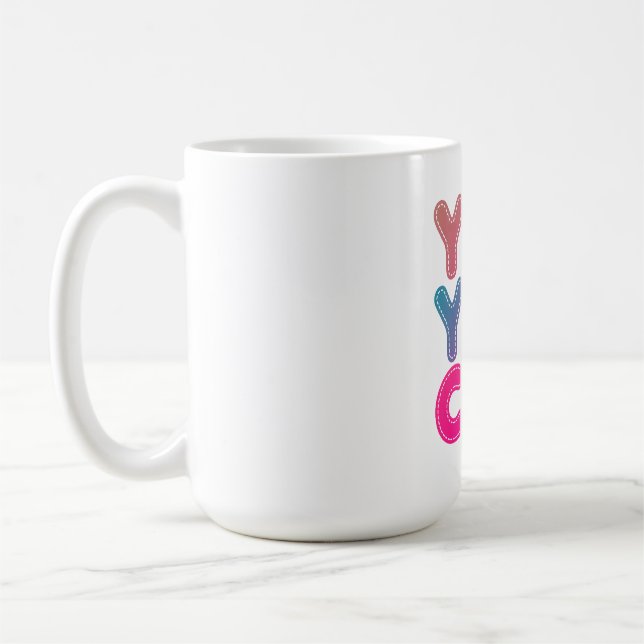 Caneca De Café letra, texto, fofo (Esquerda)