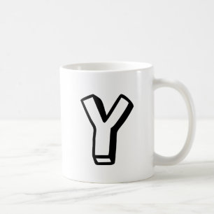Caneca De Café Letra Y