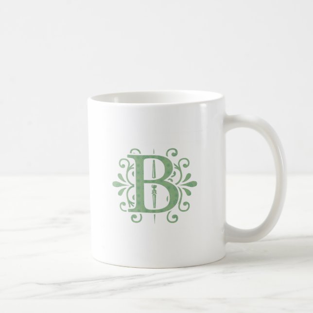 Caneca De Café Letras alfabéticas - letra B - branco (Direita)