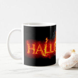 Caneca De Café Letras ardentes maciças do SlipperyJoe no Hallowee