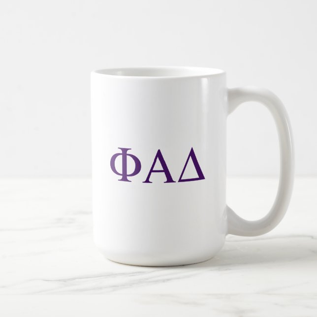 Caneca De Café Letras Gregas Phi Alpha Delta (Direita)