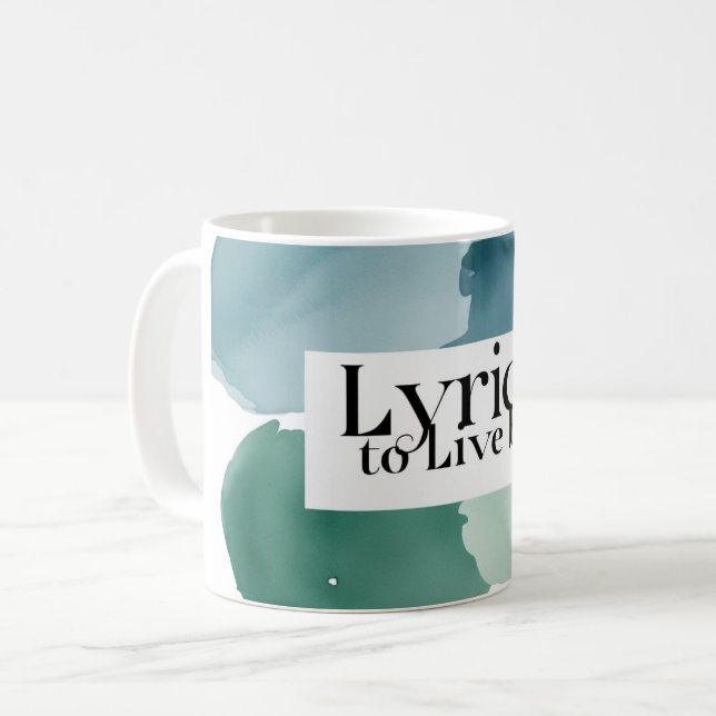 Caneca De Café Letras Para Viver 3 (Frente Esquerda)