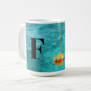 Caneca De Café Letras Personalizadas Água Oceânica e Soja de Café
