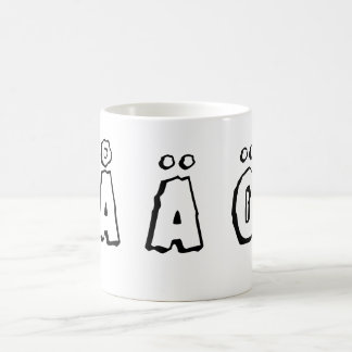 Caneca De Café Letras suecos (ö do ä do å)