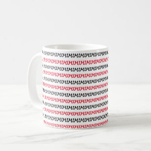 Caneca De Café Letras vermelhas e pretas