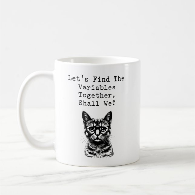 Caneca De Café Let's Find Variables Together Math Lover (Esquerda)