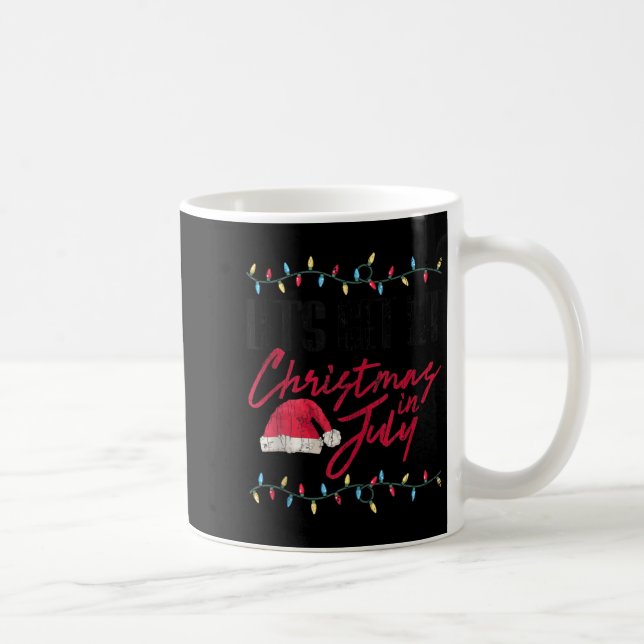 Caneca De Café Let's Get Lit Funny Christmas In July Graphic Tank (Direita)