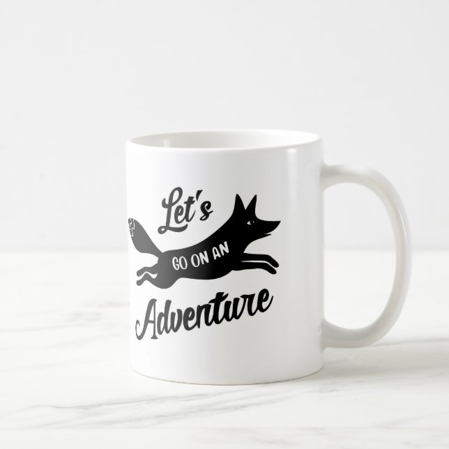 Caneca De Café Let's Go On An Adventure White Mug (Direita)