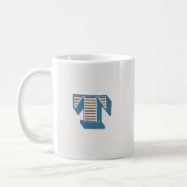 Caneca De Café Letter "T" Monogram