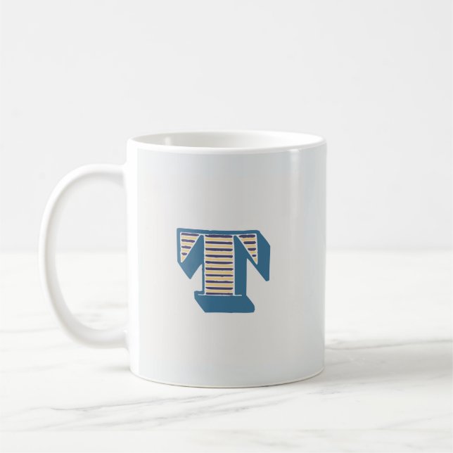 Caneca De Café Letter "T" Monogram (Esquerda)