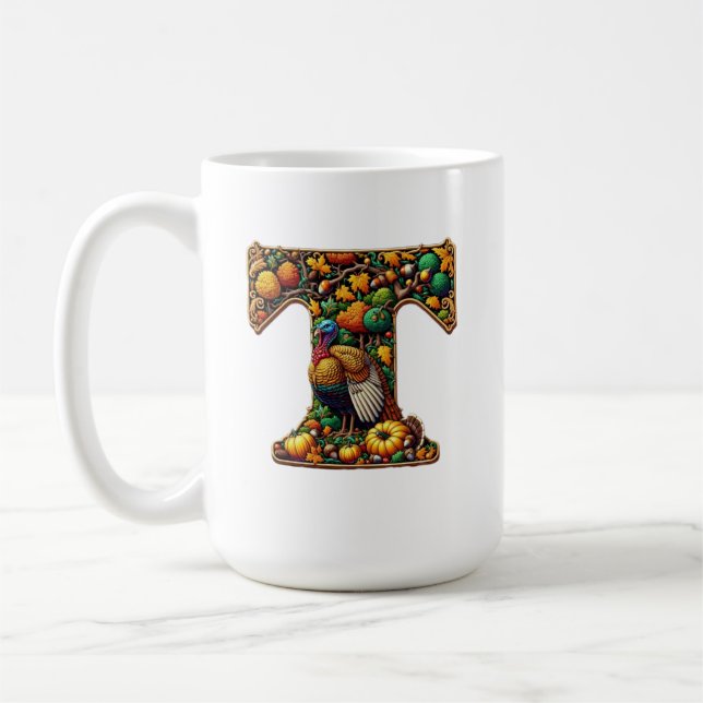Caneca De Café Letter Thanksgiving turkey style  (Esquerda)