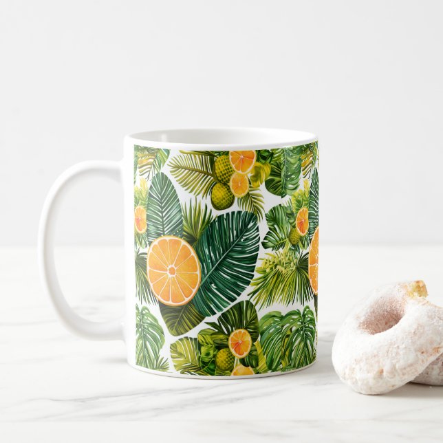 Caneca De Café Leuchtende Orangengarten-Melodie (Com Donut)