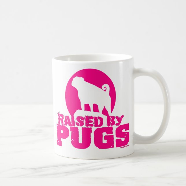 CANECA DE CAFÉ LEVANTADO POR PUGS PINK PUG MUG (Direita)