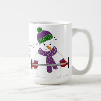 Caneca De Café Levantamento de Peso de Boneco de Neve com Dito