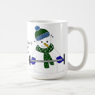 Caneca De Café Levantamento de peso do boneco de neve